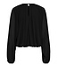JDY JDYUSO Bubblehem Top Black – Zwarte blouse met wijde mouwen