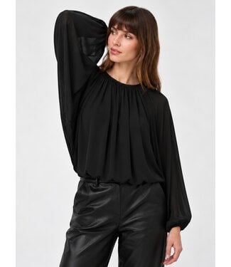 JDY JDYUSO Bubblehem Top - Black