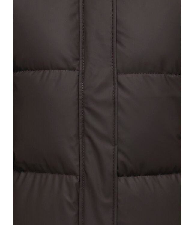 JDY JDYKAMMA Water Rep Long Puffer Chocolate Torte – Lange donkerbruine pufferjas