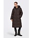 JDY JDYKAMMA Water Rep Long Puffer Chocolate Torte – Lange donkerbruine pufferjas