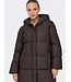 JDY JDYKAMMA Water Rep Long Puffer Chocolate Torte – Lange donkerbruine pufferjas