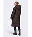 JDY JDYKAMMA Water Rep Long Puffer Chocolate Torte – Lange donkerbruine pufferjas