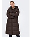 JDY JDYKAMMA Water Rep Long Puffer Chocolate Torte – Lange donkerbruine pufferjas