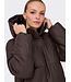 JDY JDYKAMMA Water Rep Long Puffer Chocolate Torte – Lange donkerbruine pufferjas