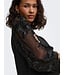 JDY JDYFAIRVIEW Life Sweat Dress Black – Zwarte jurk met transparante bloemenmouwen