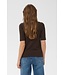 KAFFE KAlizza Boatneck Solid Pullover Coffee Bean – Fijngebreide damespull met boothals
