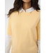 KAFFE KAlizza Boatneck Solid Pullover Sunlight – Lichtgele fijngebreide damespull met boothals