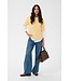 KAFFE KAlizza Boatneck Solid Pullover Sunlight – Lichtgele fijngebreide damespull met boothals