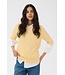 KAFFE KAlizza Boatneck Solid Pullover Sunlight – Lichtgele fijngebreide damespull met boothals
