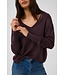 KAFFE KAlizza Mai Pullover Fudge – Fijngebreide damespull met V-hals