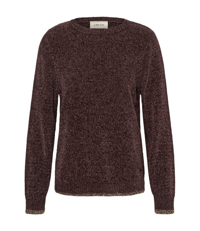 CREAM CRCicia Knit Pullover Fudge – Damespull met subtiel metallic detail