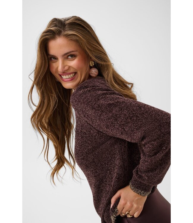 CREAM CRCicia Knit Pullover Fudge – Damespull met subtiel metallic detail