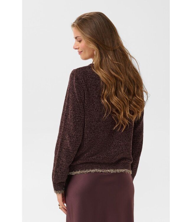 CREAM CRCicia Knit Pullover Fudge – Damespull met subtiel metallic detail