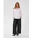 KAFFE KAmathilde Shirt Optical White – Witte loose fit damesblouse met plooidetails
