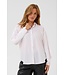 KAFFE KAmathilde Shirt Optical White – Witte loose fit damesblouse met plooidetails