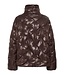CREAM CRDrakie Short Jacket Coffee Bean – Bruine gewatteerde damesjas met sterpatroon