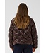 CREAM CRDrakie Short Jacket Coffee Bean – Bruine gewatteerde damesjas met sterpatroon