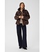 CREAM CRDrakie Short Jacket Coffee Bean – Bruine gewatteerde damesjas met sterpatroon