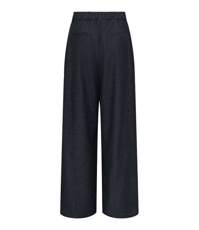 JDY JDYTINA Wide Pants Dark Blue Denim – Donkerblauwe dames broek met wijde pijpen