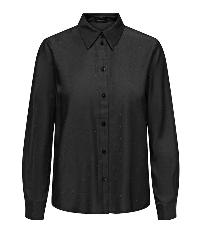 JDY JDYVILMA Shirt Black Rhinestones – Zwarte damesblouse met strass-steentjes