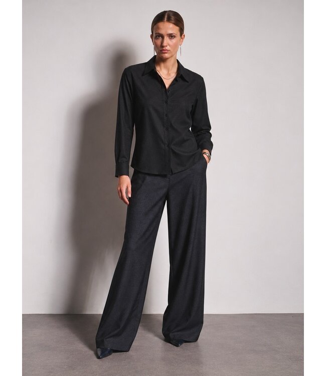 JDY JDYVILMA Shirt Black Rhinestones – Zwarte damesblouse met strass-steentjes