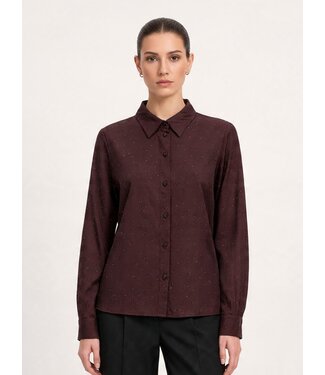 JDY JDYVILMA Shirt - Chocolate Plum RHINESTONES