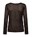 Freequent FQISBY Tee Mole – Bruine transparante mesh damestop met lange mouwen