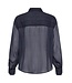 KAFFE KAlouisa Shirt Blue Blurry Stripes – Transparante blauwe damesblouse met strik