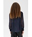 KAFFE KAlouisa Shirt Blue Blurry Stripes – Transparante blauwe damesblouse met strik