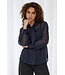 KAFFE KAlouisa Shirt Blue Blurry Stripes – Transparante blauwe damesblouse met strik