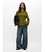 Object OBJLINDA Loose Pullover Martini Olive – Fluffy olijfgroene damespull