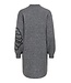 JDY JDYJELLA Flower Dress Medium Grey Melange – Grijze gebreide jurk met bloemen