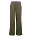 ICHI IHKATE Wide Pant 2 Forest Night – Olijfgroene damesbroek met wijde pijpen