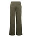 ICHI IHKATE Wide Pant 2 Forest Night – Olijfgroene damesbroek met wijde pijpen