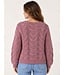 JDY JDYDINEA-Kia Structure Pullover Grape Shake – Oudroze kabeltrui met opengewerkt breipatroon