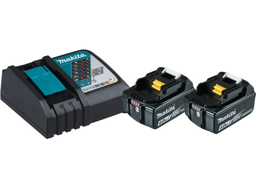 EnergyPack Li-Ion 18V Chargeur double + 4 Accus 3.0 Ah Makita