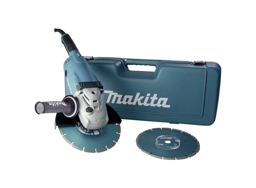 Makita GA9020RFK3 Haakse slijper incl. 2 diamantzaagbladen in koffer - 2200W - 230mm - Softstart