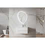 Hangend wastafelmeubel hoogglans wit  80cm met wasbak