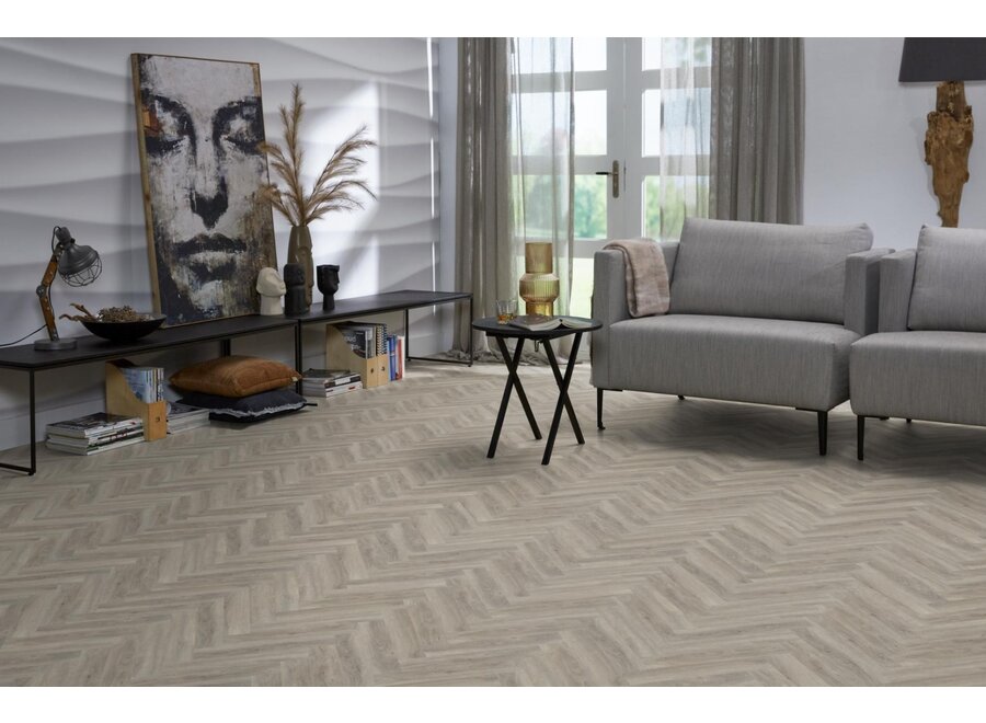 YUP herringbone click SRC light grey