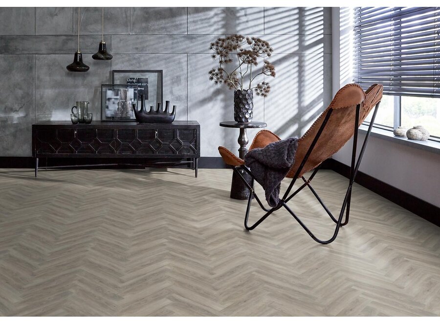 YUP herringbone click SRC light grey