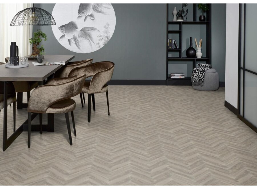 YUP herringbone click SRC light grey