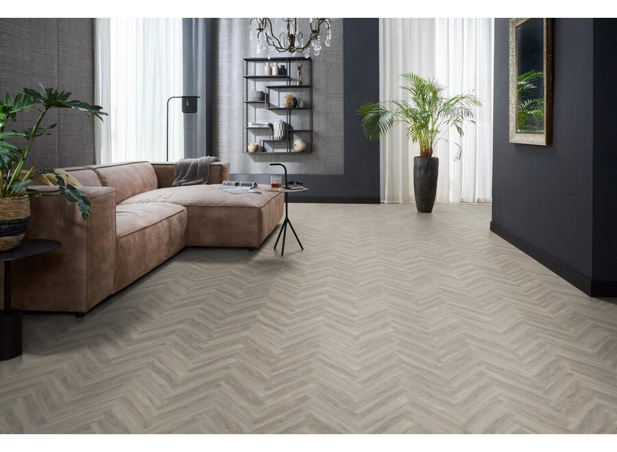 YUP herringbone click SRC light grey