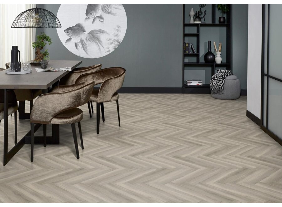 YUP herringbone click SRC grey