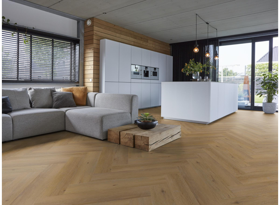 YUP Leyton herringbone click SRC dark oak