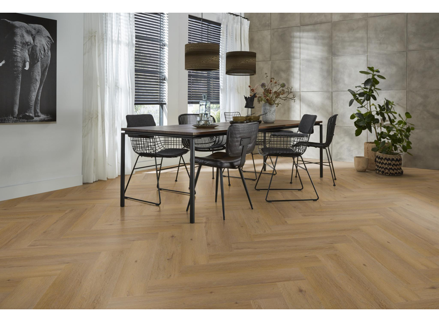 YUP Leyton herringbone click SRC dark oak