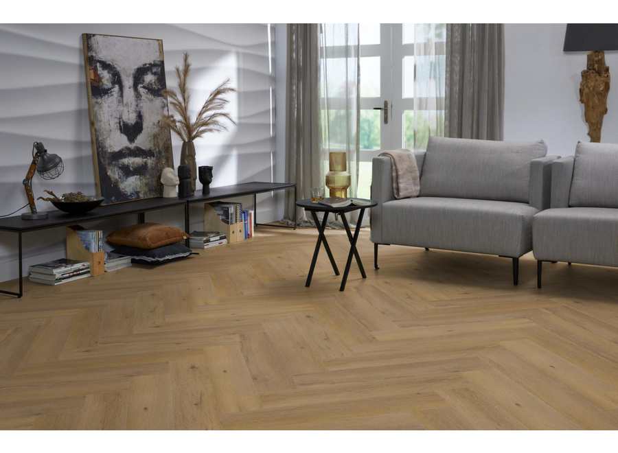 YUP Leyton herringbone click SRC dark oak
