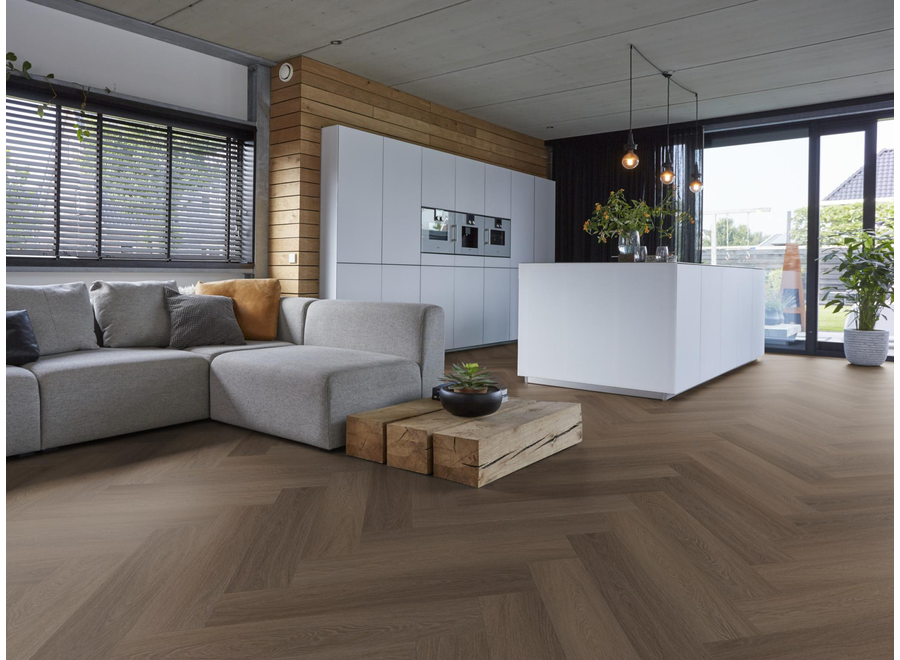 YUP Fulham herringbone click SRC brown