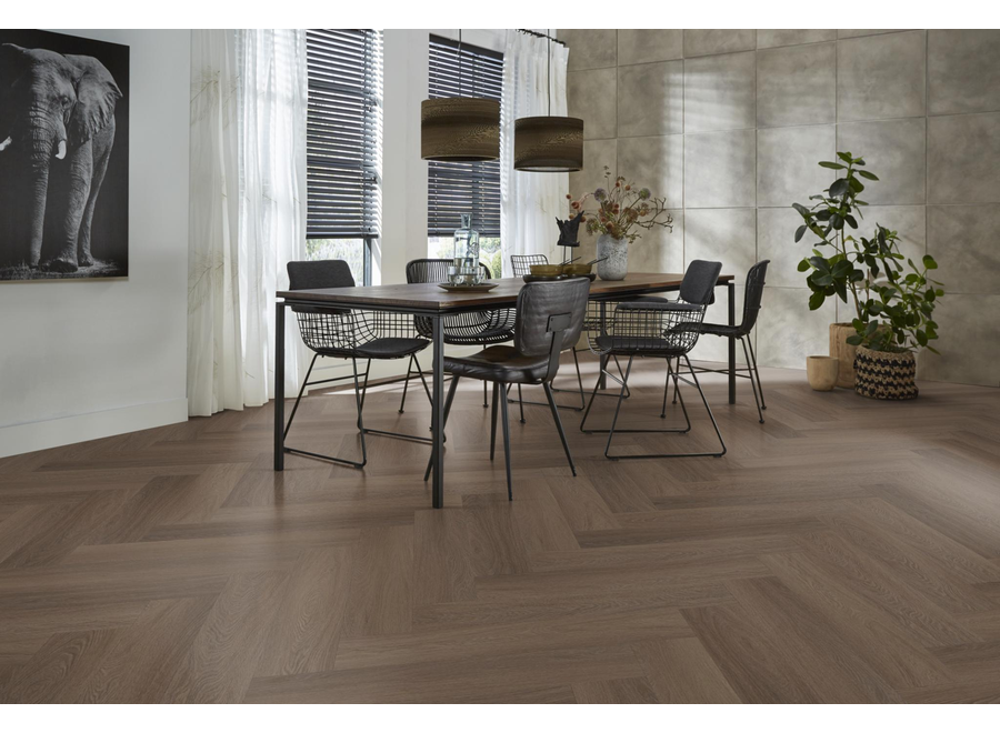 YUP Fulham herringbone click SRC brown