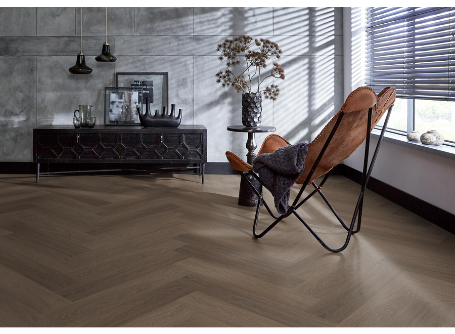 YUP Fulham herringbone click SRC brown