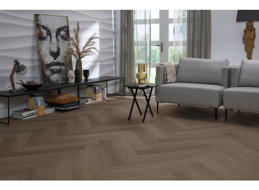 YUP Fulham herringbone click SRC brown
